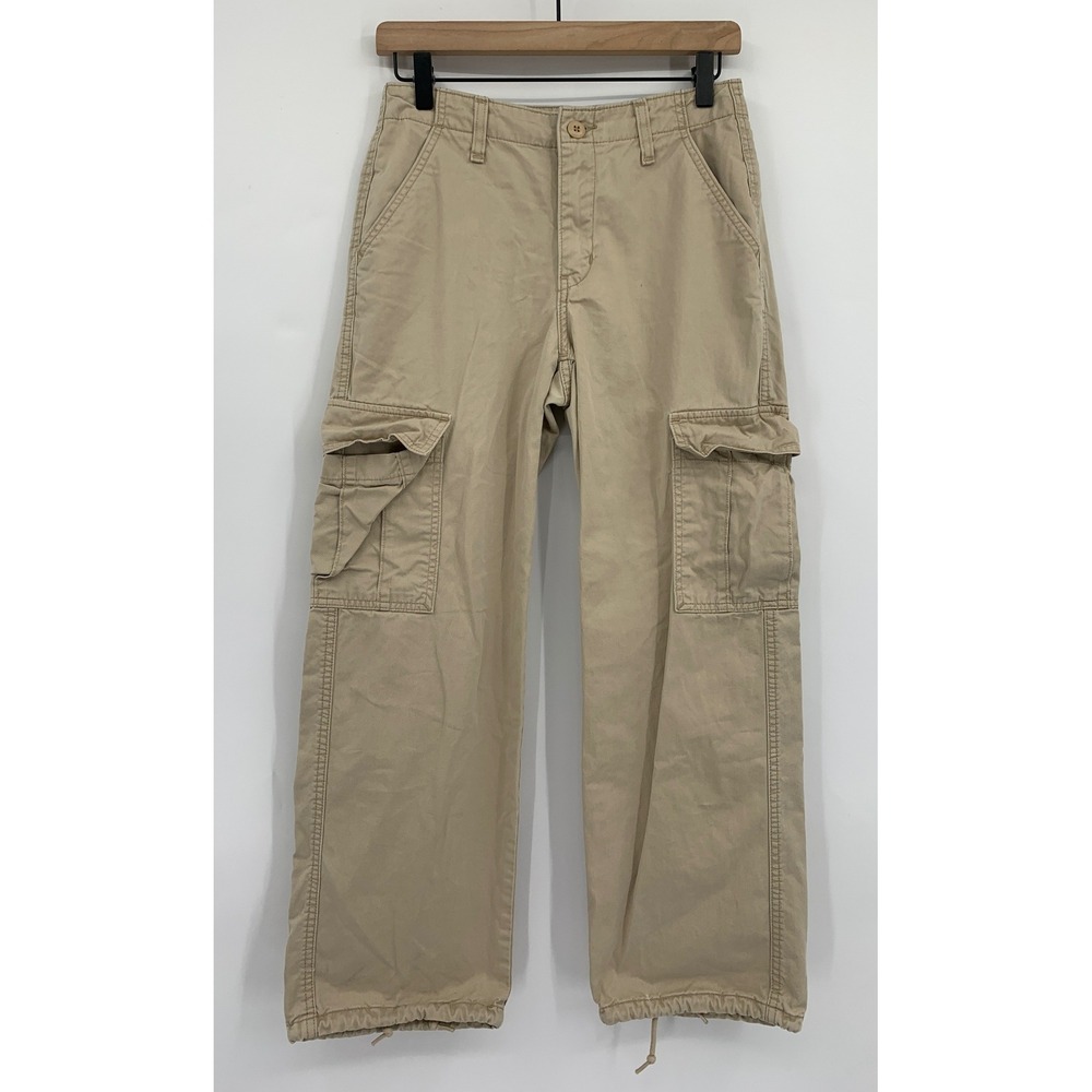 Levis Wide Leg Pants Women 25 Beige 94 Baggy Cargo Wide Leg Utility Gorpcore